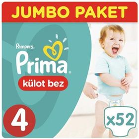 Prima Pants No:4 Maxi 52 Adet Külot Bebek Bezi