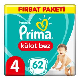 Prima Pants No:4 Maxi 62 Adet Külot Bebek Bezi