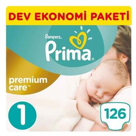 Prima Premium Care No:1 Yenidoğan 126 Adet Bebek Bezi