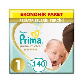 Prima Premium Care No:1 Yenidoğan 140 Adet Bebek Bezi