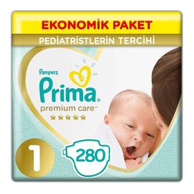 Prima Premium Care No:1 Yenidoğan 280 Adet Bebek Bezi