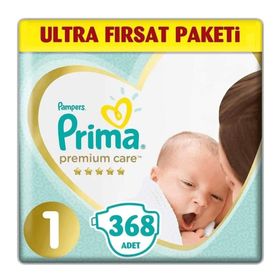 Prima Premium Care No:1 Yenidoğan 368 Adet Bebek Bezi