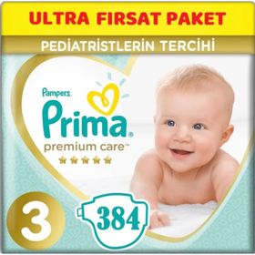 Prima Premium Care No:3 Midi 384 Adet Bebek Bezi