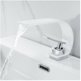 Prima Şelale Beyaz Krom Lavabo Bataryası
