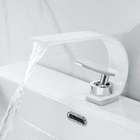 Prima Şelale Beyaz Krom Lavabo Bataryası