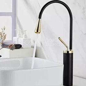 Prima Siyah - Gold Minimal Max Çanak Lavabo Bataryası