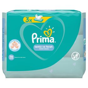 Prima Temiz Ve Ferah Bebek Kokulu 52x3'lü 156 Yaprak Islak Havlu