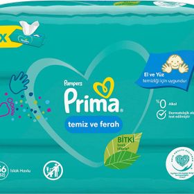 Prima Temiz ve Ferah Bitki Bazlı 3x52 Yaprak Islak Havlu Mendil