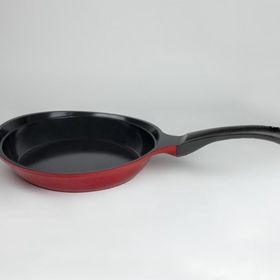 Primanova 24 cm Kırmızı Bordain Alüminyum Kızartma Tavası