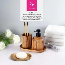 Primanova Alessi Akasya 4 Parça Banyo Seti