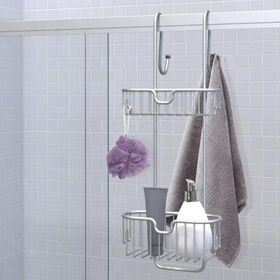 Primanova Alüminyum 2'li Duşakabin Askılı Banyo Rafı