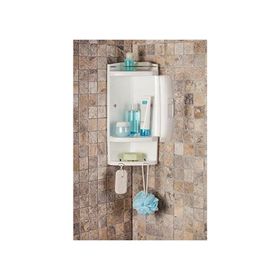 Primanova Banyo Köşe Şeffaf Rafı Kapaklı