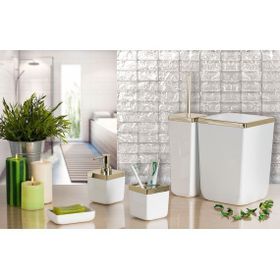 Primanova Beyaz Altın Çerçeveli Toskana Banyo Seti