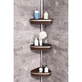 Primanova Beyaz Yaylı Banyo Köşelik Banyo Rafı