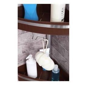 Primanova Beyaz Yaylı Banyo Köşelik Banyo Rafı