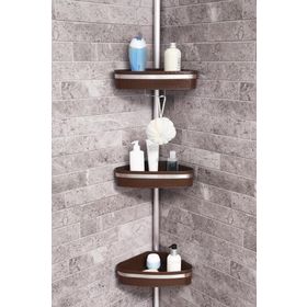 Primanova Beyaz Yaylı Banyo Köşelik Banyo Rafı
