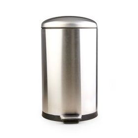 Primanova Bombe Inox 30 lt Kapaklı Çelik Çöp Kovası