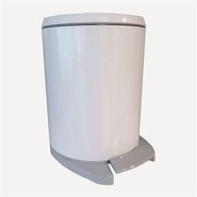Primanova Cigo M-E41-01-07 Beyaz-Gri Pedallı Çöp Kovası
