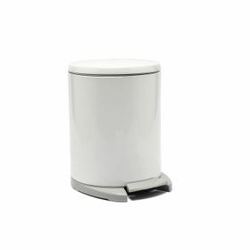 Primanova Cigo M-E41-01-07 Beyaz-Gri Pedallı Çöp Kovası
