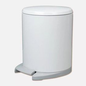 Primanova Cigo M-E41-01-07 Beyaz-Gri Pedallı Çöp Kovası