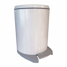 Primanova Cigo M-E41-01-07 Beyaz-Gri Pedallı Çöp Kovası