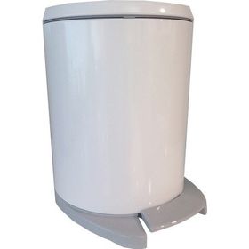 Primanova Cigo M-E41-01-07 Beyaz-Gri Pedallı Çöp Kovası