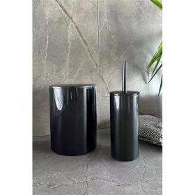 Primanova Flores 2'li Siyah Banyo Seti