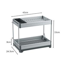 Primanova Katlanabilir 2 Katlı Alüminyum Bulaşıklık