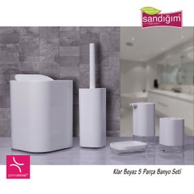 Primanova Klar Beyaz 5 Parça Banyo Seti