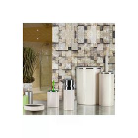 Primanova Lenox 5'li Bej Banyo Aksesuar Set
