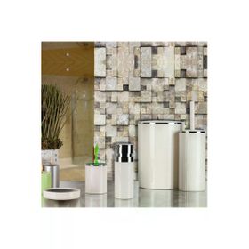 Primanova Lenox 5'li Bej Banyo Aksesuar Set