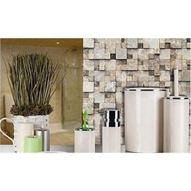 Primanova Lenox 5'li Bej Banyo Aksesuar Set