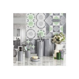 Primanova Lenox 5'li Gri Banyo Aksesuar Set