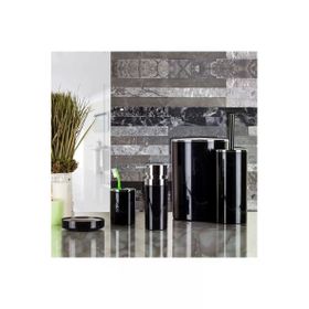 Primanova Lenox 5'li Siyah Banyo Aksesuar Set