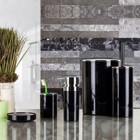 Primanova Lenox 5'li Siyah Banyo Aksesuar Set
