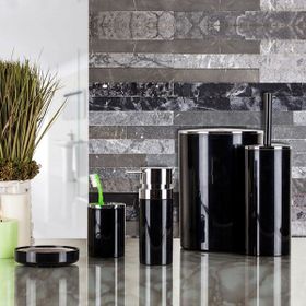 Primanova Lenox 5'li Siyah Banyo Aksesuar Set