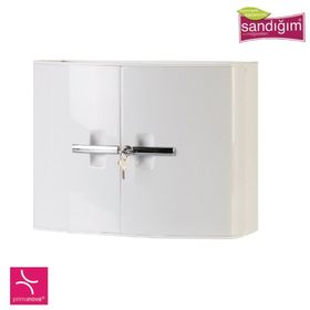 Primanova M-09501 Beyaz Banyo Ecza Dolabı