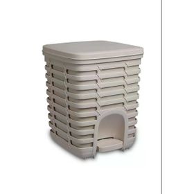 Primanova M-E54-09 Palm Pedallı Bej 9 lt Çöp Kovası
