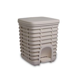 Primanova M-E54-09 Palm Pedallı Bej 9 lt Çöp Kovası
