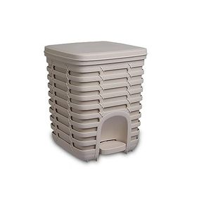 Primanova M-E54-09 Palm Pedallı Bej 9 lt Çöp Kovası