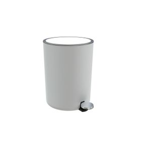 Primanova M-E66-01 Beyaz Lenox 5 lt Pedallı Çöp Kova