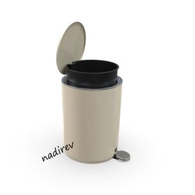 Primanova M-E66-01 Beyaz Lenox 5 lt Pedallı Çöp Kova