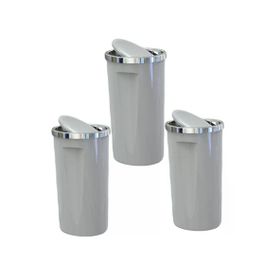 Primanova M-E76-07 Lenox Gri 3 Adet 35 lt Çöp Kovası
