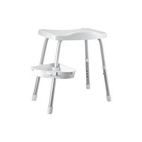 Primanova M KV35 01 Apollo Raflı Beyaz Duş Banyo Taburesi