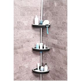 Primanova M-N38-06 Venta 3'lü Aynasız Siyah Köşe Rafı