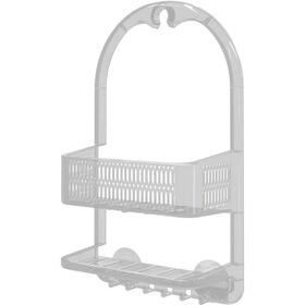 Primanova M-N48-16 Ceres Şeffaf Plastik Banyo Duş Rafı