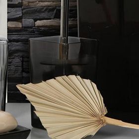 Primanova M-SA12-25 Biga Şeffaf Siyah Krom Tuvalet Fırçası