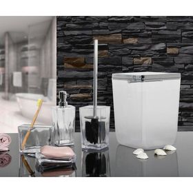 Primanova M-SAS05-16 Biga Şeffaf Krom 5 Parça Banyo Takımı Seti