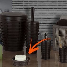 Primanova Palm Banyo Aksesuarı Kahverengi Sabunluk