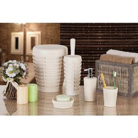 Primanova Palm Beyaz 5 Parça Banyo Seti